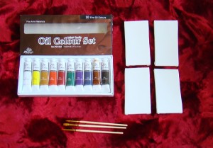 ZESTAW FAB OLEJNYCH 10 X22 ML  PHOENIX +3 PĘDZLE +4 PŁÓTNA