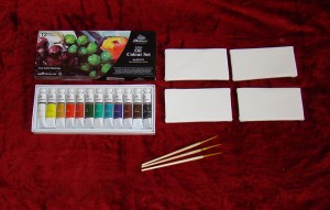 ZESTAW FAB OLEJNYCH 12 X12 PHOENIX +3 PĘDZLE +4 PŁÓTNA