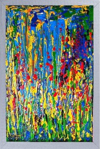 Obraz akrylowy ,,Łąka - impresja ''- autorski - Piotr Walkowiak - 60x95 