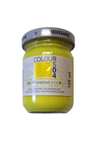 FARBA AKRYLOWA COLORS - 125 ML RENESANS - ŻÓŁĆ BRYLANOTWA - NR 4