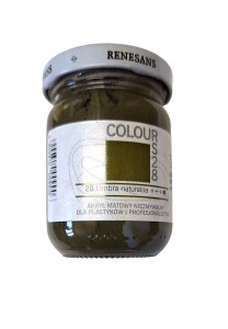 FARBA AKRYLOWA COLORS - 125 ML RENESANS - UMBRA NATURALNA - NR 28