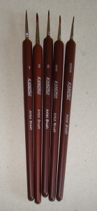 PĘDZEL NYLONOWY RETUSZERSKI OKRĄGŁY NR O KANGRUI