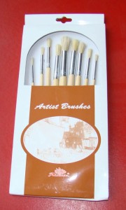 ZESTAW  9 PĘDZLI  RÓŻNE ROZMIARY ,SZCZECINA , OKRĄGŁE