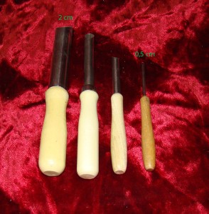 NARZĘDZIA RZEŹBIARSKIE RUROWE DO DZIUR 